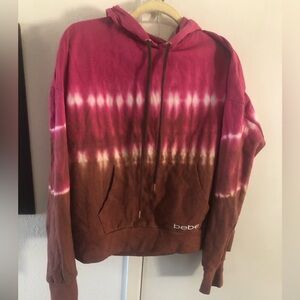 Bebe Fuchsia and Chocolate Tie-Dye Hoodie- $35 or $30 w/offer